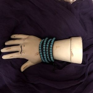 Victoria Emerson Turquoise Bead Wrap Bracelet